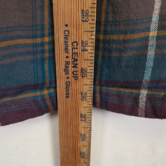 Rustic Ridge Sherpa Lined Flannel Shirt Womens L Blue Plaid Cozy Button Shacket - Picture 4 of 16